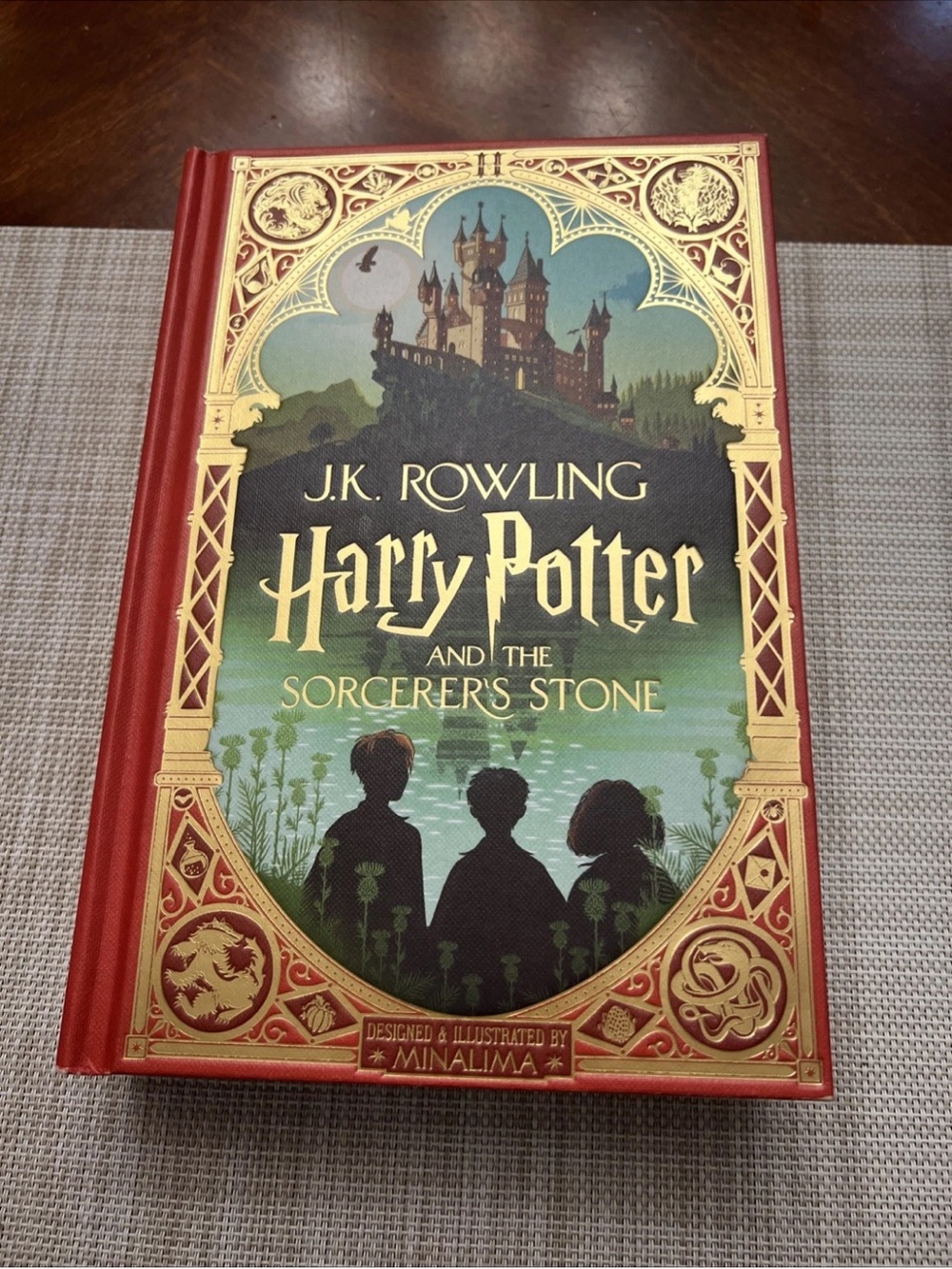 J.K. Rowling Harry Potter and the Sorcerer's Stone — Red & Gold Hardcover